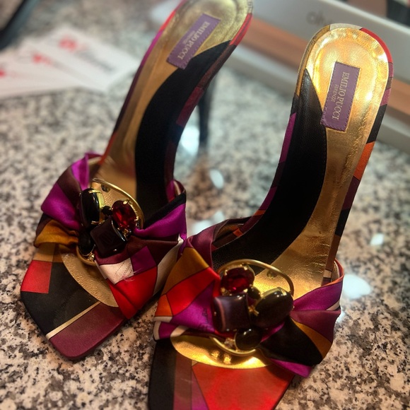 Emilio Pucci Firenze multicolor slides - Picture 3 of 9